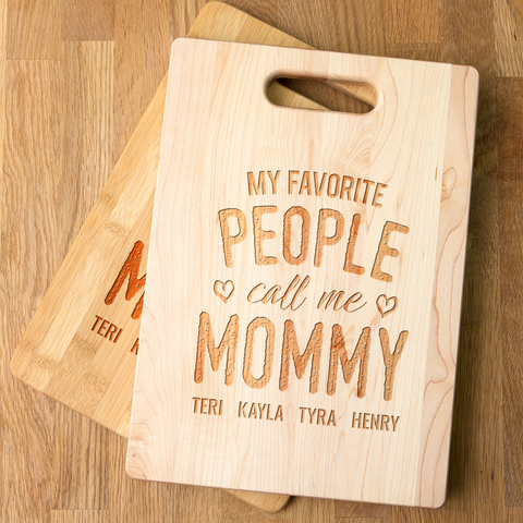 Image of Favorite People Maple Personalized Cutting Board