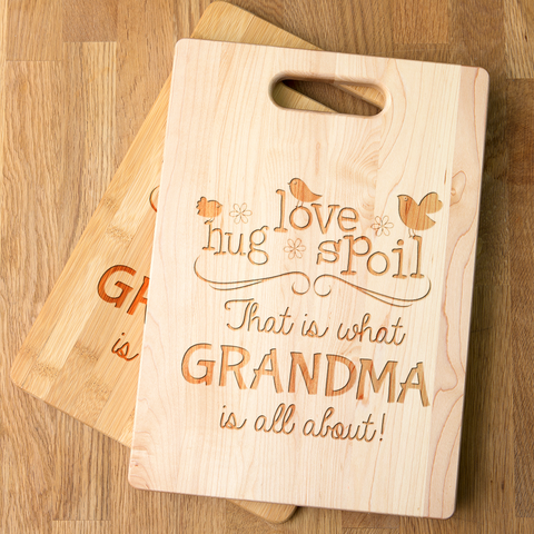 Image of Love Hug Spoil Personalized Maple Cutting Board