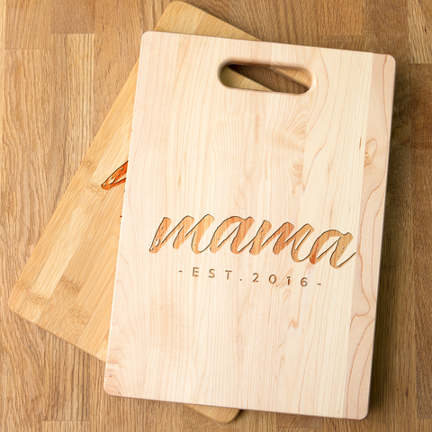 Image of Mama Est Personalized Maple Cutting Board
