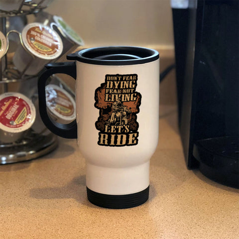 Image of Metal Coffee and Tea Travel Mug Bikers
