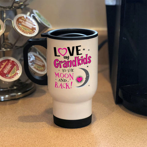 Image of Metal Coffee and Tea Travel Love My Grandkids To the Moon and Back