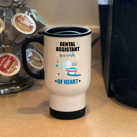Image of Metal Coffee and Tea Travel Mug Work of Heart