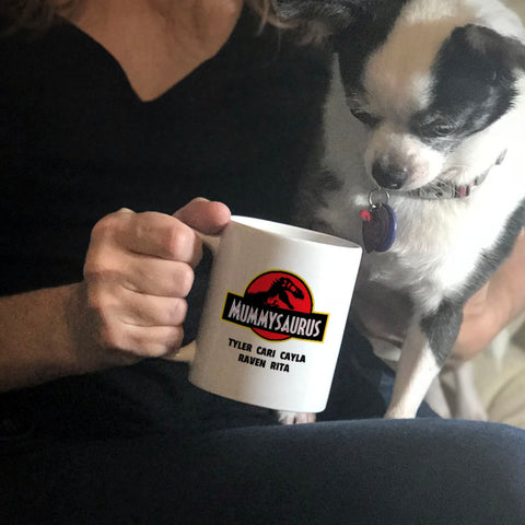 Image of Mummysaurus Personalized Ceramic Coffee Mug