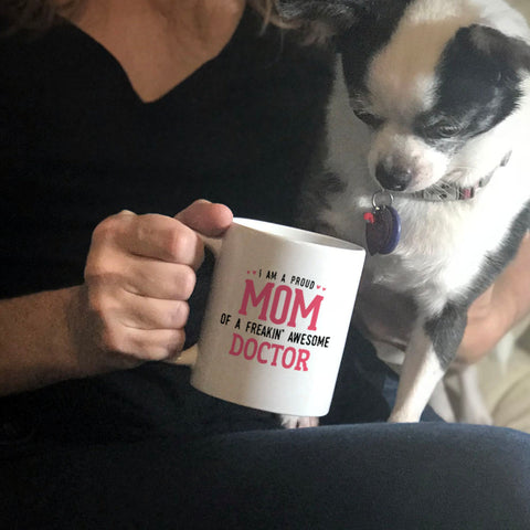 Image of Proud Mom Personalized Ceramic Coffee Mug
