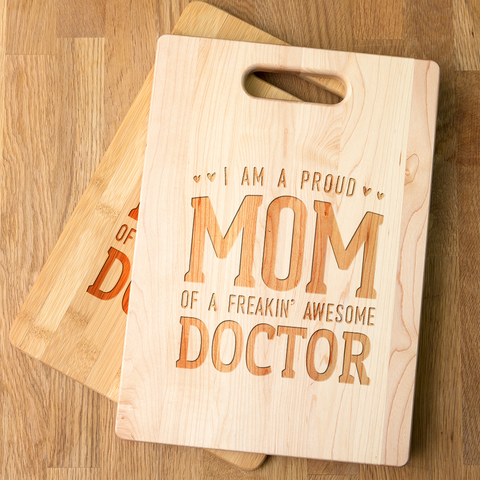 Image of Proud Mom Personalized Maple Cutting Board