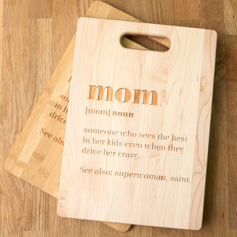 Image of Mom Definition Maple Cutting Board