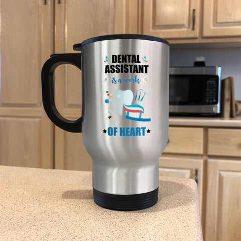 Image of Metal Coffee and Tea Travel Mug Work of Heart