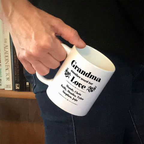 Image of Grandma Another Word For Love Personalized Ceramic Coffee Mug