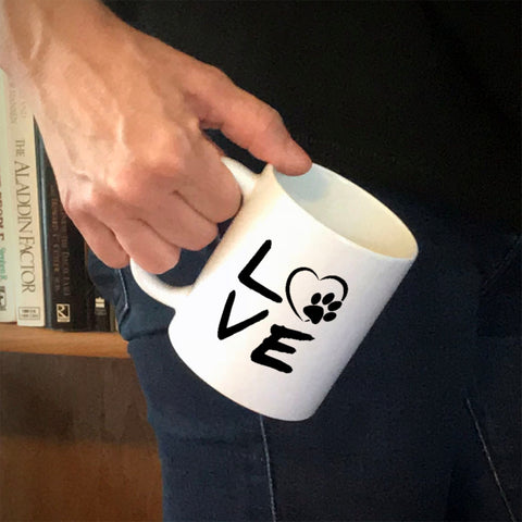 Image of Ceramic Coffee Mug Love Paw