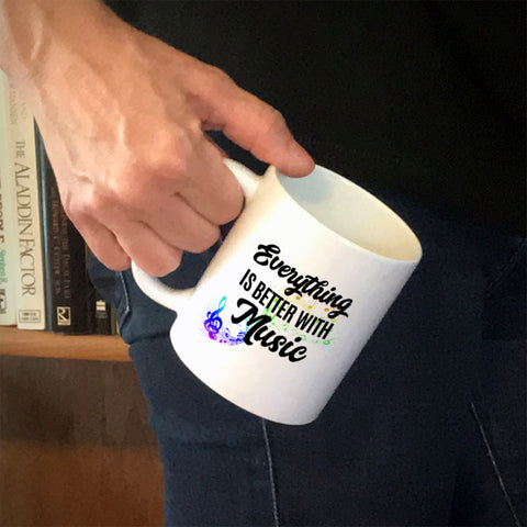 Image of Better With Music Ceramic Coffee Mug