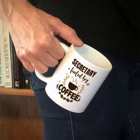 Image of Personalized Ceramic Coffee Mug Fueled by Coffee