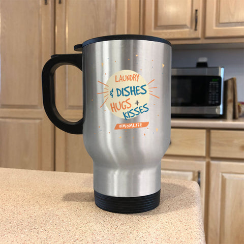 Image of Metal Coffee and Tea Travel Laundry & Dishes Hugs + Kisses