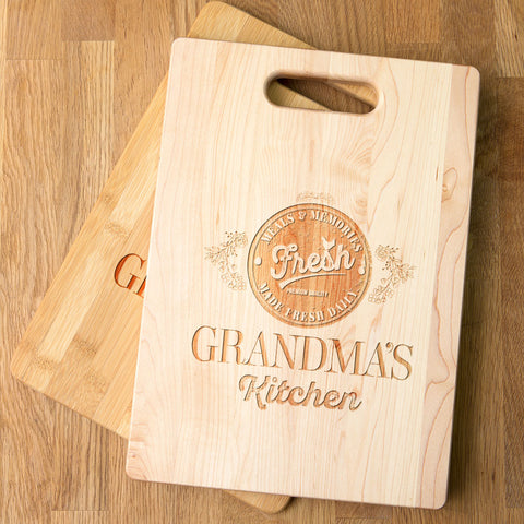 Image of Meals & Memories Personalized Maple Cutting Board