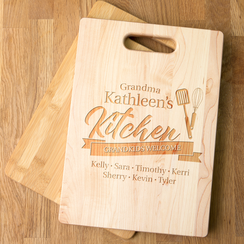 Image of Grandma's Kitchen Personalized Cutting Board