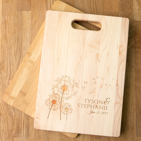 Image of Dandelion Love Personalized Cutting Board
