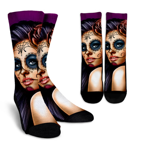 Image of Calavera Sugar Skull Crew Socks