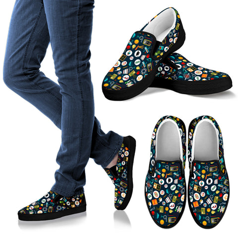 Image of Geek Slip On Shoes Black