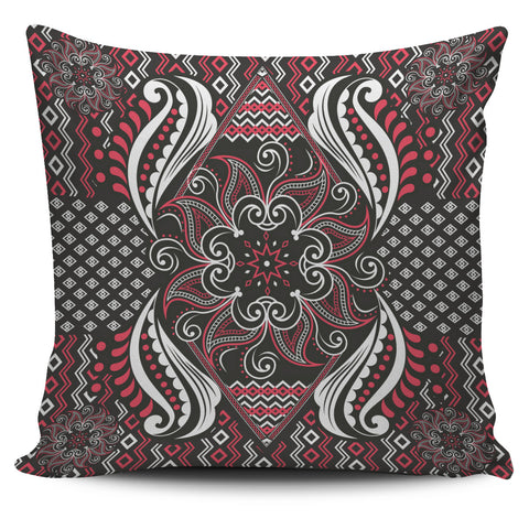 Image of Mandala Pillow Cover Pink and Gray
