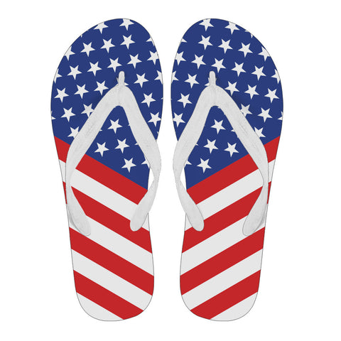 Image of US Flag Flip Flops