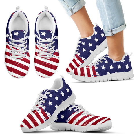 Image of US Flag Running Shoes