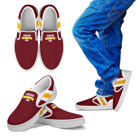 Image of Diehard Washington Fan Sports Slip On Shoes White