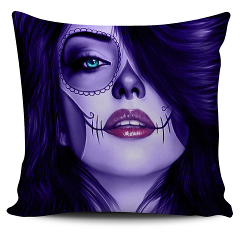 Image of Calavera Sugar Skull Pillow Cover