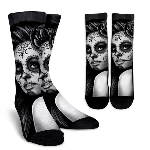 Image of Calavera Sugar Skull Crew Socks