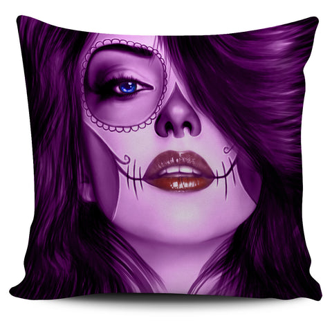 Image of Calavera Sugar Skull Pillow Cover