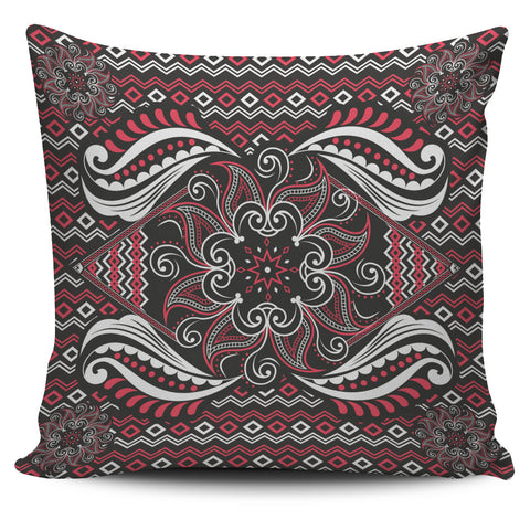 Image of Mandala Pillow Cover Pink and Gray