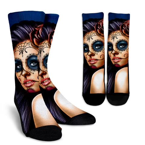 Image of Calavera Sugar Skull Crew Socks