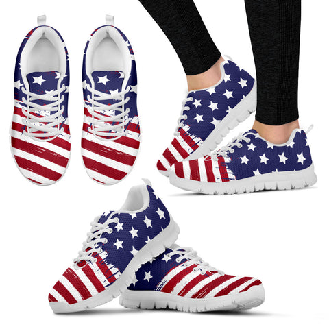 Image of US Flag Running Shoes