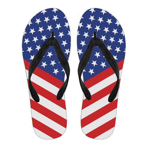 Image of US Flag Flip Flops