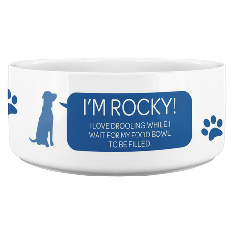 Image of Personalized Ceramic Dog Bowl