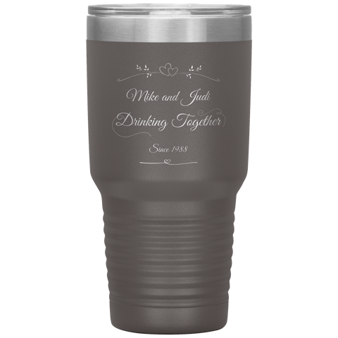 Image of Drinking Together Since Personalized 30oz Tumbler