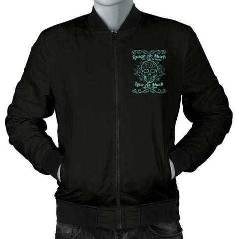 Image of Laugh Love Live Sugar Skull Men's Bomber Jacket