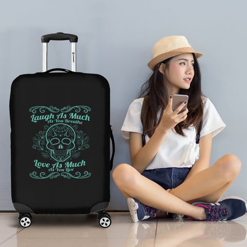 Image of Laugh Love Live Sugar Skull Luggage Cover
