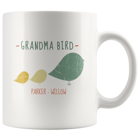 Image of Grandma Bird Personalized Ceramic Mug