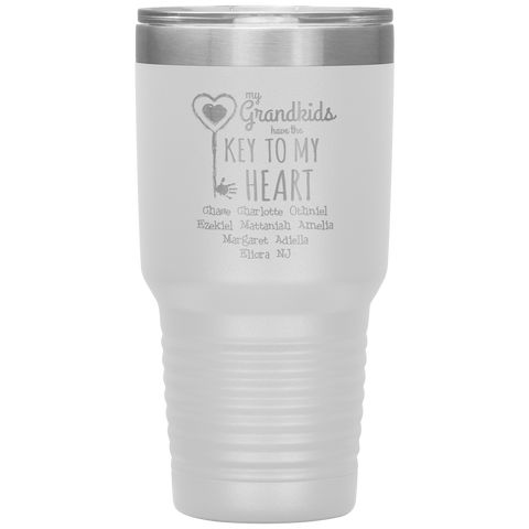 Image of My Grandkids Have The Key To My Heart Tumbler