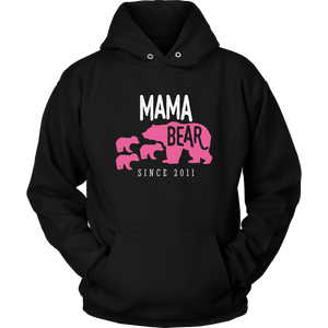 Mama Bear with 3 Cubs Hoodie Sweatshirt
