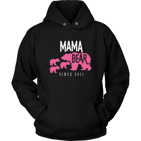 Image of Mama Bear with 3 Cubs Hoodie Sweatshirt