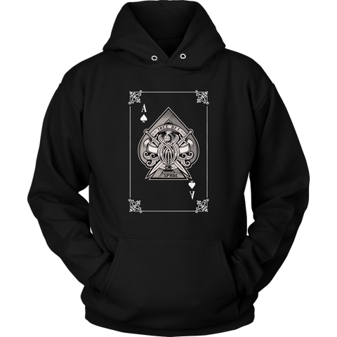 Image of Ace of Spade Card Unisex Hoodie Sweatshirt