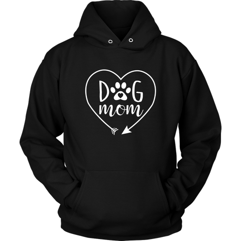 Image of Dog Mom Heart Hoodie Sweatshirt