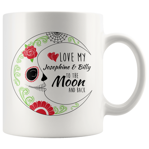 Image of Love To The Moon and Back Personalized Ceramic Mug