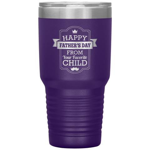 Image of Happy Fathers Day From Your Favorite Child Tumbler