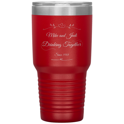 Image of Drinking Together Since Personalized 30oz Tumbler