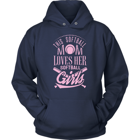 Image of This Softball Mom Loves Her Softball Girls Hoodie