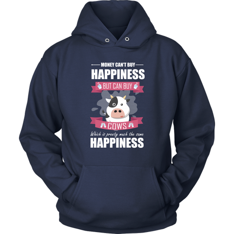 Image of Cows Are Happiness Unisex Hoodie Sweatshirt