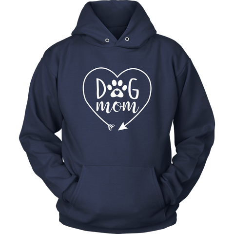 Image of Dog Mom Heart Hoodie Sweatshirt