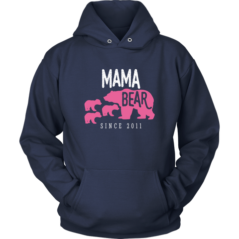 Image of Mama Bear with 3 Cubs Hoodie Sweatshirt