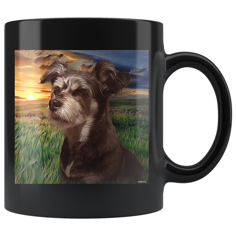 Image of Customizable Photo Black Ceramic Mug
